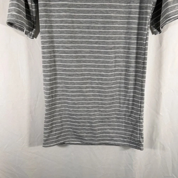 Pretty Little Thing Dress Women's 6 Grey White Striped Crew Neck Short Sleeve - Picture 10 of 10